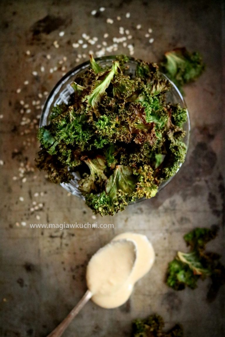 Chipsy z jarmużu podwójnie czosnkowe Magia w Kuchni